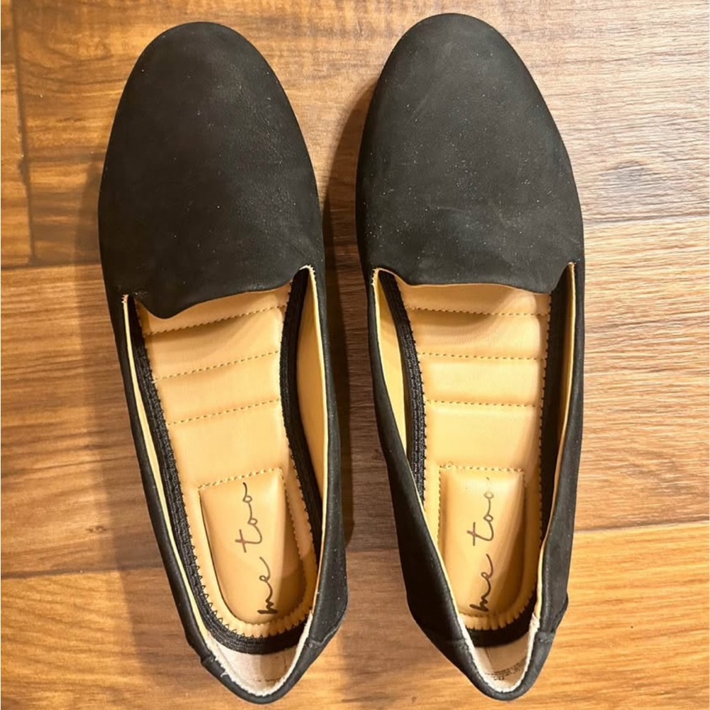Me Too Black Suede Flats size 7